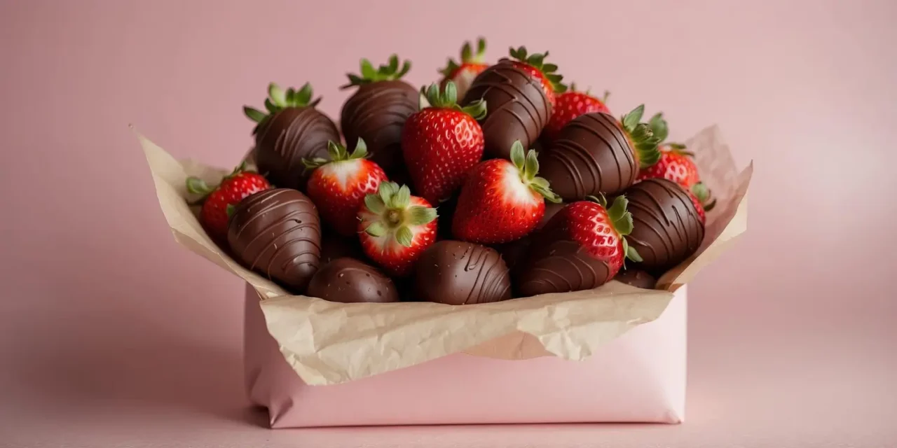 Fresas con chocolate en Quito hechas a mano por Sebasfruts, detalle artesanal y elegante